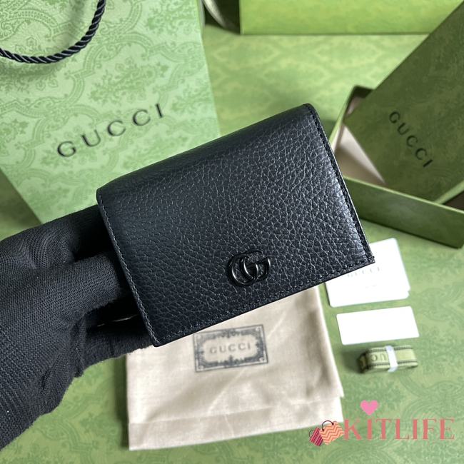 Kitlife GG Marmont card case wallet black leather - 456126 - 11*9*3cm - 1