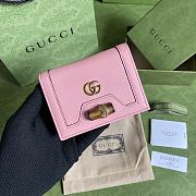Kitlife Gucci Diana card case wallet pink leather - 658244 - 11*9*3cm - 1