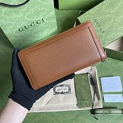 Kitlife Gucci Diana continental wallet brown leather - 19*10*3.5cm - 3