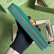 Kitlife Gucci Diana continental wallet green leather - 19*10*3.5cm - 2