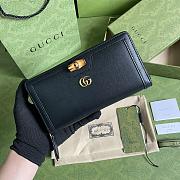 Kitlife Gucci Diana continental wallet black leather - 19*10*3.5cm - 1