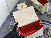 Kitlife Valentino STUD SIGN GRAINY CALFSKIN SHOULDER BAG White - 20 x 15 x 7 cm - 4