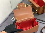 Kitlife Valentino STUD SIGN GRAINY CALFSKIN SHOULDER BAG Brown - 20 x 15 x 7 cm - 6