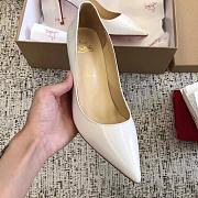 Kitlife Christain Louboutin Pigalle Follies White Patent - 8cm - 3