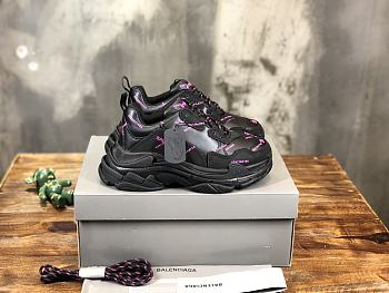 Kitlife Balenciaga Triple S Black Pink Allover