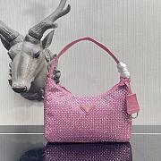 Kitlife Prada Re Edition Crystal Bag In Nylon Pink - 22x12x6cm - 1