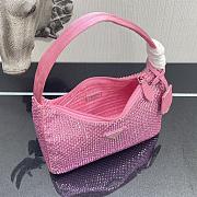 Kitlife Prada Re Edition Crystal Bag In Nylon Pink - 22x12x6cm - 6