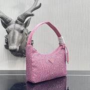 Kitlife Prada Re Edition Crystal Bag In Nylon Pink - 22x12x6cm - 5