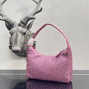 Kitlife Prada Re Edition Crystal Bag In Nylon Pink - 22x12x6cm - 3