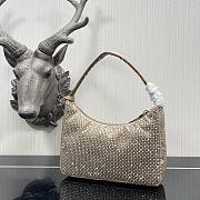 Kitlife Prada Re Edition Crystal Bag In Nylon Beige - 22x12x6cm - 4