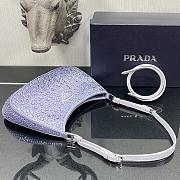 Kitlife Prada Cleo rhinestone shoulder Purple bag - 22x18.5x4.5cm - 5