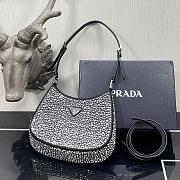 Kitlife Prada Cleo rhinestone shoulder black bag - 22x18.5x4.5cm - 6