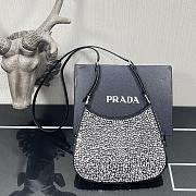 Kitlife Prada Cleo rhinestone shoulder black bag - 22x18.5x4.5cm - 5