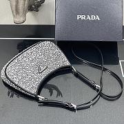 Kitlife Prada Cleo rhinestone shoulder black bag - 22x18.5x4.5cm - 3