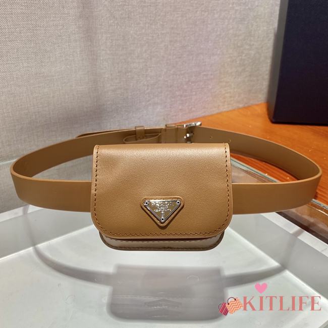 Kitlife Prada Belt Bag Brown - 10x8x3cm - 1