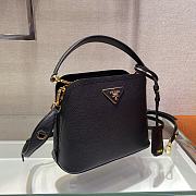 Kitlife Prada Fiery Black Prada Matinée Micro Saffiano leather bag - 21x16.5x9.5cm - 3
