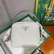 Kitlife Prada Fiery White Prada Matinée Micro Saffiano leather bag - 21x16.5x9.5cm - 1