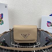 Kitlife Prada Shoulder Bag in nylon and leather beige - 1BD263 - 21x16x6.5cm - 1