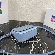 Kitlife Prada Shoulder Bag in nylon and leather blue - 1BD263 - 21x16x6.5cm - 6
