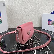 Kitlife Prada Shoulder Bag in nylon and leather pink - 1BD263 - 21x16x6.5cm - 4