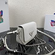 Kitlife Prada Shoulder Bag in nylon and leather white - 1BD263 - 21x16x6.5cm - 4