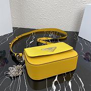 Kitlife Prada Shoulder Bag in nylon and leather yellow - 1BD263 - 21x16x6.5cm - 5