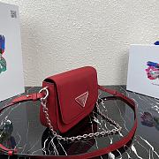 Kitlife Prada Shoulder Bag in nylon and leather Red - 1BD263 - 21x16x6.5cm - 4