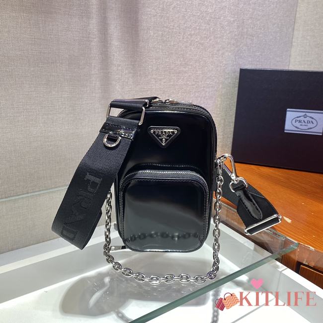 Kitlife Prada Brushed leather shoulder white bag - 1BH183 - 17.5x11x3.5cm - 1