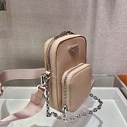 Kitlife Prada Water Lily Saffiano leather pink mini bag - 1BH183 - 17.5x11x3.5cm - 6