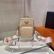 Kitlife Prada Water Lily Saffiano leather pink mini bag - 1BH183 - 17.5x11x3.5cm - 5