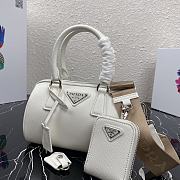 Kitlife Prada Saffiano leather top-handle bag white - 20X11X11.5CM - 2