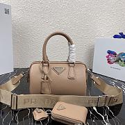 Kitlife Prada Saffiano leather top-handle bag beige - 20X11X11.5CM - 1