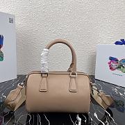 Kitlife Prada Saffiano leather top-handle bag beige - 20X11X11.5CM - 2