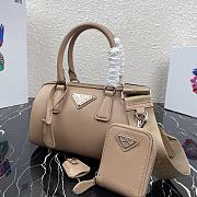 Kitlife Prada Saffiano leather top-handle bag beige - 20X11X11.5CM - 5