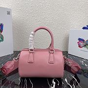 Kitlife Prada Saffiano leather top-handle bag pink - 20X11X11.5CM - 3