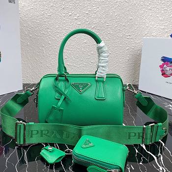 Kitlife Prada Saffiano leather top-handle bag green - 20X11X11.5CM