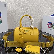 Kitlife Prada Saffiano leather top-handle bag yellow - 20X11X11.5CM - 1