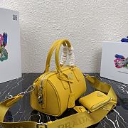 Kitlife Prada Saffiano leather top-handle bag yellow - 20X11X11.5CM - 6