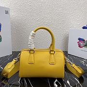 Kitlife Prada Saffiano leather top-handle bag yellow - 20X11X11.5CM - 5