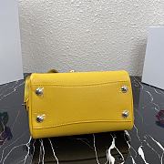 Kitlife Prada Saffiano leather top-handle bag yellow - 20X11X11.5CM - 2