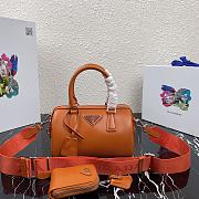 Kitlife Prada Saffiano leather top-handle bag orange - 20X11X11.5CM - 1