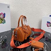 Kitlife Prada Saffiano leather top-handle bag orange - 20X11X11.5CM - 5