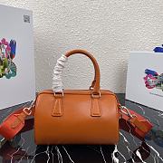 Kitlife Prada Saffiano leather top-handle bag orange - 20X11X11.5CM - 4