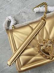 Kitlife Dolce & Gabbana Devotion Small Crossbody Bag Gold - 26x 17.5 x 7.5cm - 3