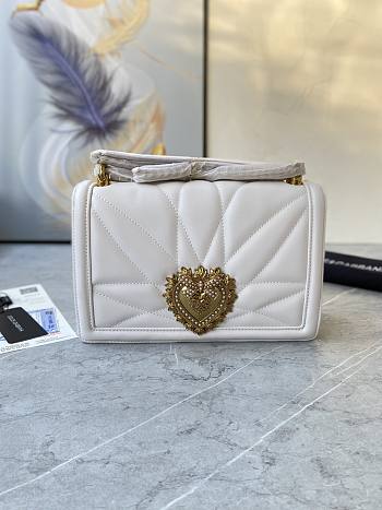 Kitlife Dolce & Gabbana Devotion Small Crossbody Bag White - 26x 17.5 x 7.5cm