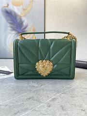 Kitlife Dolce & Gabbana Devotion Small Crossbody Bag Green - 26x 17.5 x 7.5cm - 1