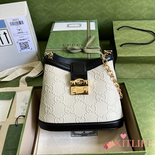 Kitlife Gucci Small GG Shoulder Bag White - 675788 - 25x 21x 9cm - 1