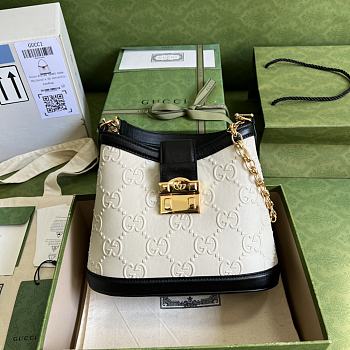 Kitlife Gucci Small GG Shoulder Bag White - 675788 - 25x 21x 9cm