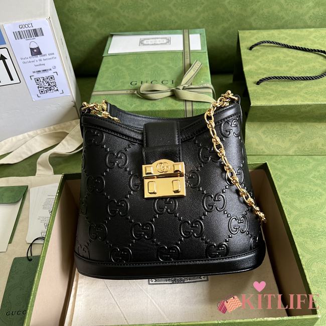 Kitlife Gucci Small GG Shoulder Bag Black - 675788 - 25x 21x 9cm - 1