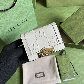 Kitlife Gucci GG card case wallet white - ‎676150 - 11x 8.5x 3cm